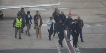 Kristalina Georgieva llegó a Vaca Muerta junto al ministro de Economía, Luis Caputo