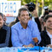Máximo Kirchner, Sergio Massa y Axel Kicillof en campaña (Foto: archivo)