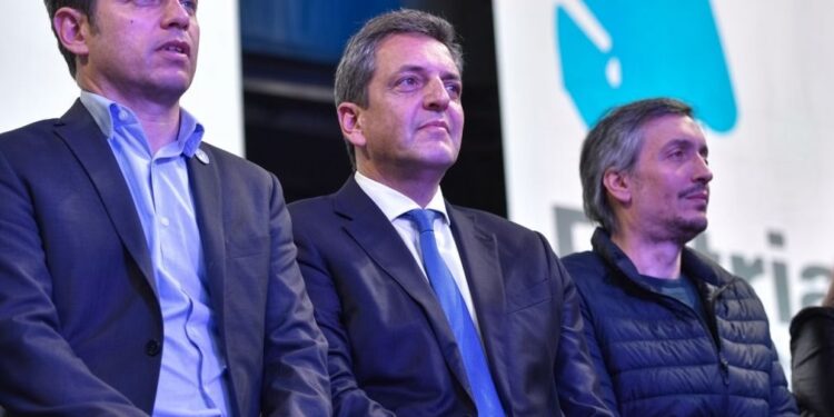 Axel Kicillof, Sergio Massa y Máximo Kirchner (Foto: X)