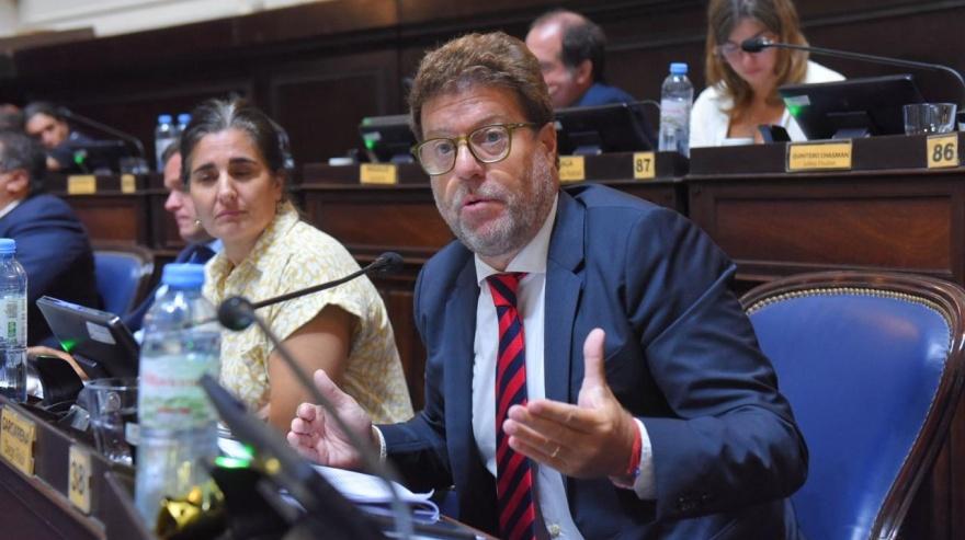 Diego Garciarena, jefe de la bancada UCR + Cambio Federal en la Cámara Baja bonaerense.