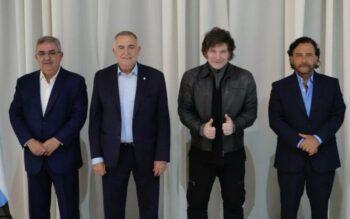 Milei junto a gobernadores peronistas aliados (Foto: X)